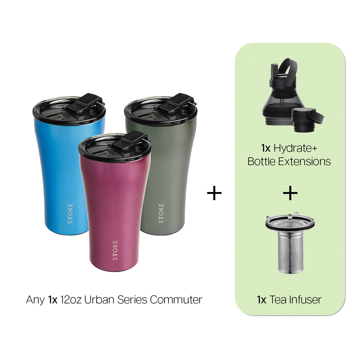 12oz / 16oz Urban Series + Hydrate+ & Tea Infuser Bundle