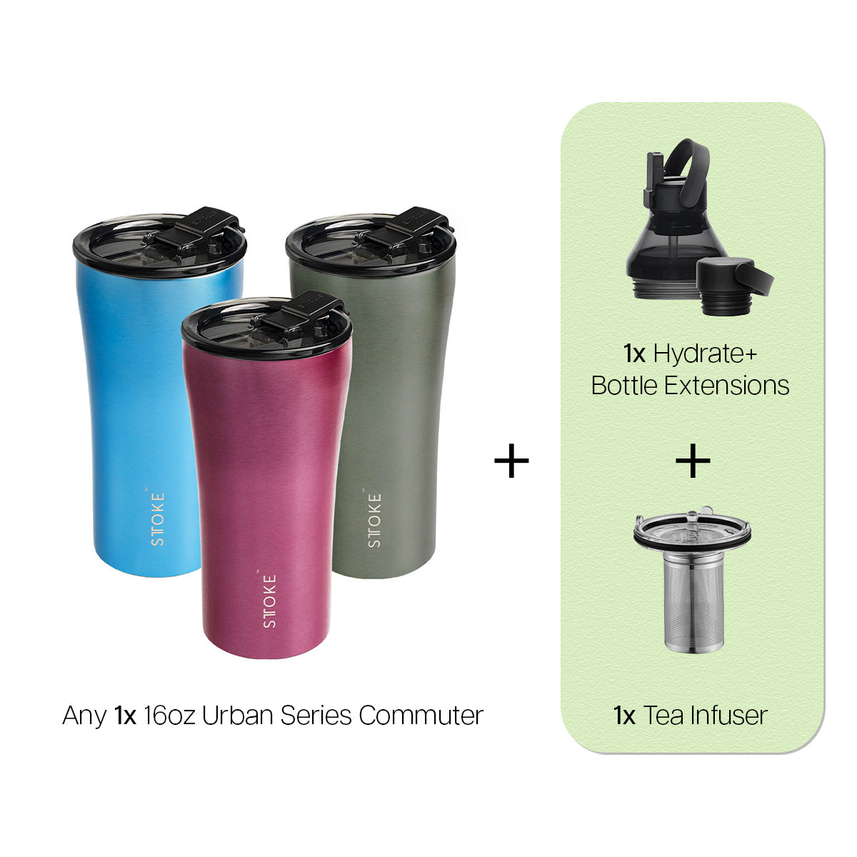 12oz / 16oz Urban Series + Hydrate+ & Tea Infuser Bundle