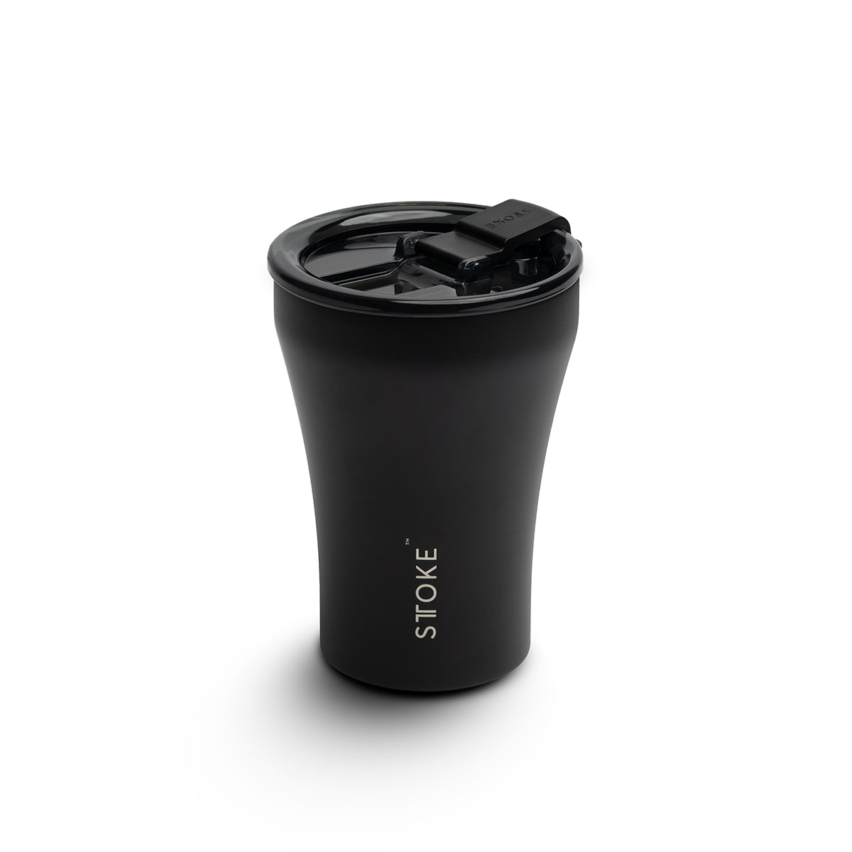 Luxe Black STTOKE Reusable Coffee Cups — 8oz