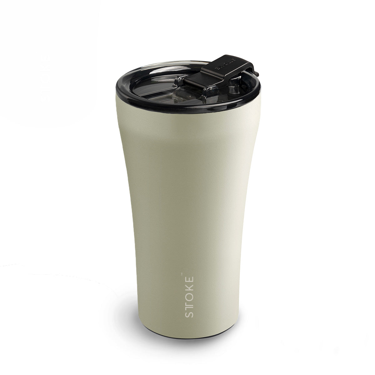 Mousse Taupe STTOKE Reusable Coffee Cups — 12oz